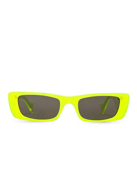 gucci neon yellow sunglasses|Gucci sunglasses selfridges.